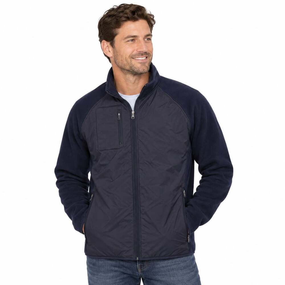 Johnnie-O Weller Lightweight Mixed Media Fleece Jacket Size L Outdoors Travel